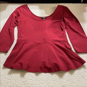 Peplum 3/4 sleeve top worn once